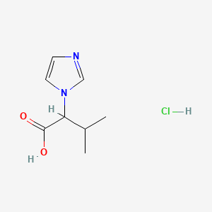 molecular formula C8H13ClN2O2 B8216820 2-(1H-imidazol-1-yl)-3-methylbutanoic acid hydrochloride 