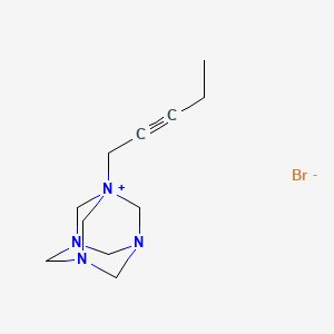 1-Pent-2-ynyl-3,5,7-triaza-1-azoniatricyclo[3.3.1.13,7]decane;bromide