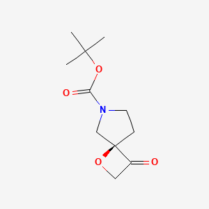 molecular formula C11H17NO4 B8216886 tert-butyl (4R)-3-oxo-1-oxa-7-azaspiro[3.4]octane-7-carboxylate 