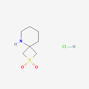molecular formula C7H14ClNO2S B8216900 2lambda6-Thia-5-azaspiro[3.5]nonane 2,2-dioxide;hydrochloride 