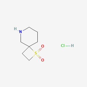 molecular formula C7H14ClNO2S B8216901 1lambda6-Thia-6-azaspiro[3.5]nonane-1,1-dione hydrochloride 
