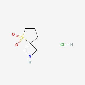 molecular formula C6H12ClNO2S B8216916 5-Thia-2-azaspiro[3.4]octane 5,5-dioxide hydrochloride 