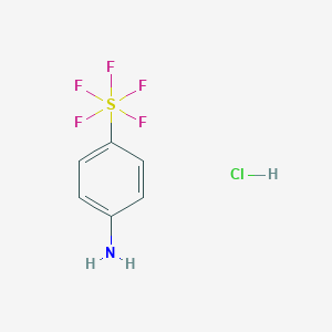molecular formula C6H7ClF5NS B8216922 4-(Pentafluoro-lambda6-sulfanyl)aniline;hydrochloride 