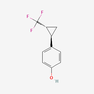 molecular formula C10H9F3O B8216929 4-[(1R,2R)-2-(trifluoromethyl)cyclopropyl]phenol 