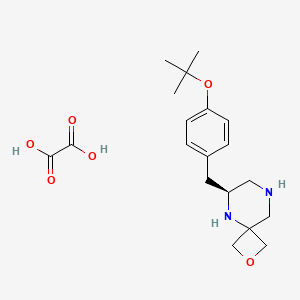 molecular formula C19H28N2O6 B8216974 (6S)-6-[[4-[(2-methylpropan-2-yl)oxy]phenyl]methyl]-2-oxa-5,8-diazaspiro[3.5]nonane;oxalic acid 