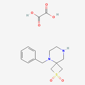 molecular formula C15H20N2O6S B8216993 5-Benzyl-2lambda6-thia-5,8-diazaspiro[3.5]nonane 2,2-dioxide;oxalic acid 