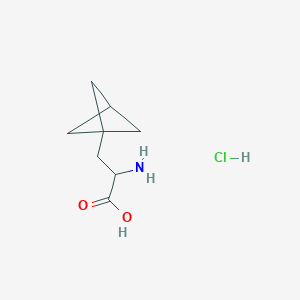 molecular formula C8H14ClNO2 B8216999 2-Amino-3-{bicyclo[1.1.1]pentan-1-yl}propanoic acid hydrochloride 