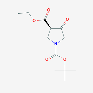molecular formula C12H19NO5 B8217019 1-O-tert-butyl 3-O-ethyl (3R)-4-oxopyrrolidine-1,3-dicarboxylate 
