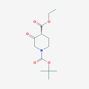 molecular formula C13H21NO5 B8217027 1-O-tert-butyl 4-O-ethyl (4R)-3-oxopiperidine-1,4-dicarboxylate 
