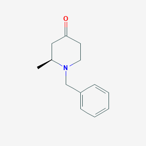 molecular formula C13H17NO B8217040 (2S)-1-benzyl-2-methylpiperidin-4-one 