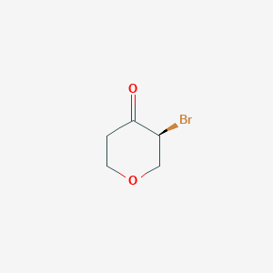 molecular formula C5H7BrO2 B8217044 (3S)-3-bromooxan-4-one 