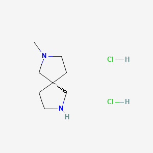 molecular formula C8H18Cl2N2 B8217061 (5R)-2-methyl-2,7-diazaspiro[4.4]nonane;dihydrochloride 