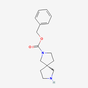 molecular formula C15H20N2O2 B8217072 benzyl (5R)-2,7-diazaspiro[4.4]nonane-2-carboxylate 
