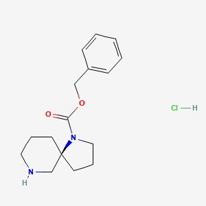 molecular formula C16H23ClN2O2 B8217078 benzyl (5S)-1,9-diazaspiro[4.5]decane-1-carboxylate;hydrochloride 