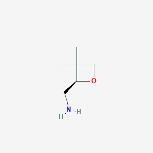 molecular formula C6H13NO B8217129 [(2R)-3,3-dimethyloxetan-2-yl]methanamine 