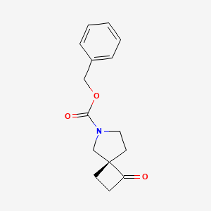 molecular formula C15H17NO3 B8217183 benzyl (4S)-3-oxo-6-azaspiro[3.4]octane-6-carboxylate 