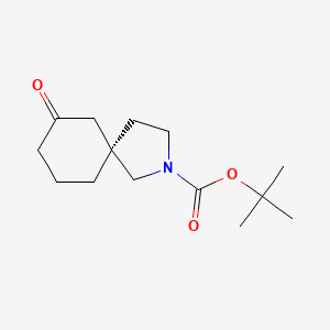 molecular formula C14H23NO3 B8217192 tert-butyl (5R)-7-oxo-2-azaspiro[4.5]decane-2-carboxylate 