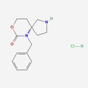 molecular formula C14H19ClN2O2 B8217204 (5R)-6-Benzyl-8-oxa-2,6-diazaspiro[4.5]decan-7-one;hydrochloride 