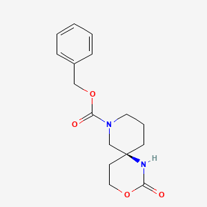 molecular formula C16H20N2O4 B8217205 benzyl (6S)-2-oxo-3-oxa-1,8-diazaspiro[5.5]undecane-8-carboxylate 