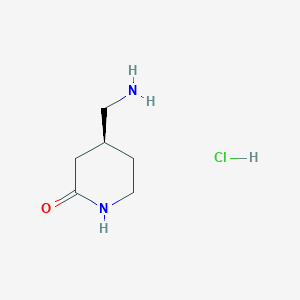 molecular formula C6H13ClN2O B8217231 (4S)-4-(aminomethyl)piperidin-2-one;hydrochloride 