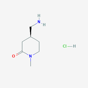 (4S)-4-(aminomethyl)-1-methylpiperidin-2-one;hydrochloride