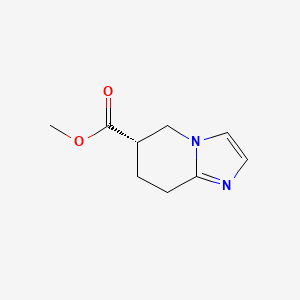 molecular formula C9H12N2O2 B8217245 methyl (6S)-5,6,7,8-tetrahydroimidazo[1,2-a]pyridine-6-carboxylate 