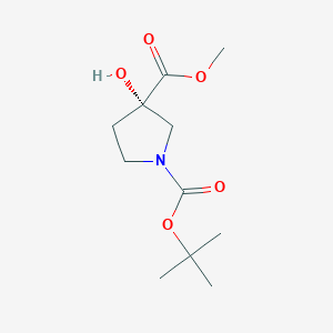molecular formula C11H19NO5 B8217252 1-O-tert-butyl 3-O-methyl (3S)-3-hydroxypyrrolidine-1,3-dicarboxylate 