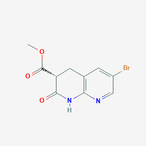 methyl (3R)-6-bromo-2-oxo-3,4-dihydro-1H-1,8-naphthyridine-3-carboxylate