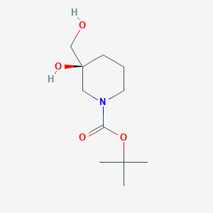 molecular formula C11H21NO4 B8217256 tert-butyl (3S)-3-hydroxy-3-(hydroxymethyl)piperidine-1-carboxylate 