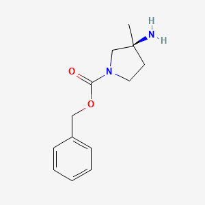 molecular formula C13H18N2O2 B8217277 benzyl (3S)-3-amino-3-methylpyrrolidine-1-carboxylate 