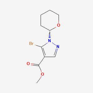 molecular formula C10H13BrN2O3 B8217278 methyl 5-bromo-1-[(2S)-oxan-2-yl]pyrazole-4-carboxylate 