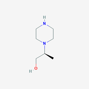 molecular formula C7H16N2O B8217281 (2S)-2-piperazin-1-ylpropan-1-ol 