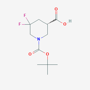 (3S)-1-[(tert-Butoxy)carbonyl]-5,5-difluoropiperidine-3-carboxylic acid