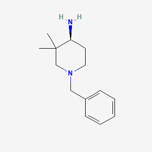 molecular formula C14H22N2 B8217313 (4S)-1-Benzyl-3,3-dimethylpiperidin-4-amine 