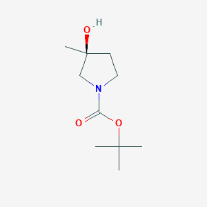 molecular formula C10H19NO3 B8217319 tert-butyl (3S)-3-hydroxy-3-methylpyrrolidine-1-carboxylate 