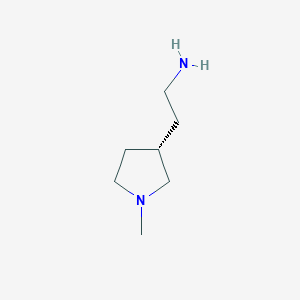 molecular formula C7H16N2 B8217380 2-[(3S)-1-methylpyrrolidin-3-yl]ethanamine 
