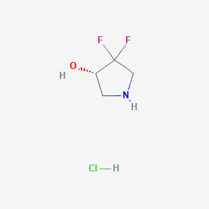 molecular formula C4H8ClF2NO B8217454 (3S)-4,4-difluoropyrrolidin-3-ol;hydrochloride 
