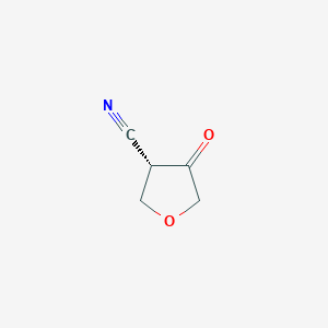 molecular formula C5H5NO2 B8217459 (3S)-4-oxooxolane-3-carbonitrile 