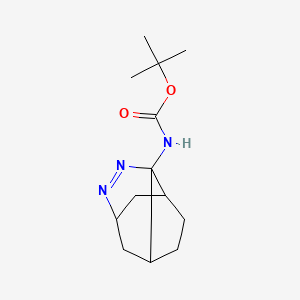 molecular formula C13H21N3O2 B8217501 tert-butyl N-(8,9-diazatricyclo[4.3.1.03,7]dec-8-en-7-yl)carbamate 