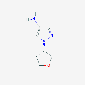 molecular formula C7H11N3O B8217533 (S)-1-(tetrahydrofuran-3-yl)-1H-pyrazol-4-amine 