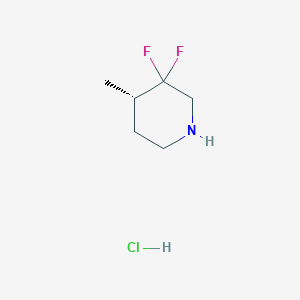 molecular formula C6H12ClF2N B8217558 (4S)-3,3-difluoro-4-methylpiperidine;hydrochloride 