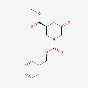 molecular formula C15H17NO5 B8217570 1-O-benzyl 3-O-methyl (3S)-5-oxopiperidine-1,3-dicarboxylate 