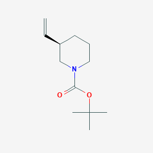 molecular formula C12H21NO2 B8217579 tert-Butyl (3R)-3-ethenylpiperidine-1-carboxylate 