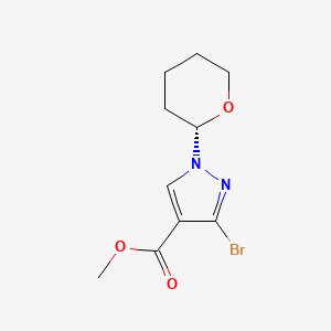 methyl 3-bromo-1-[(2S)-oxan-2-yl]pyrazole-4-carboxylate