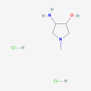 molecular formula C5H14Cl2N2O B8217596 4-Amino-1-methylpyrrolidin-3-ol;dihydrochloride 