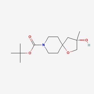 molecular formula C14H25NO4 B8217624 tert-butyl (3S)-3-hydroxy-3-methyl-1-oxa-8-azaspiro[4.5]decane-8-carboxylate 