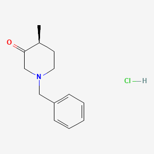 molecular formula C13H18ClNO B8217642 (4S)-1-benzyl-4-methylpiperidin-3-one;hydrochloride 