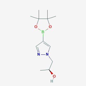 molecular formula C12H21BN2O3 B8217655 (S)-1-(4-(4,4,5,5-Tetramethyl-1,3,2-dioxaborolan-2-yl)-1H-pyrazol-1-yl)propan-2-ol 