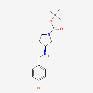 molecular formula C16H23BrN2O2 B8217678 tert-butyl (3S)-3-[(4-bromophenyl)methylamino]pyrrolidine-1-carboxylate 