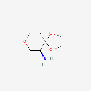 molecular formula C7H13NO3 B8217692 (6S)-1,4,8-trioxaspiro[4.5]decan-6-amine 